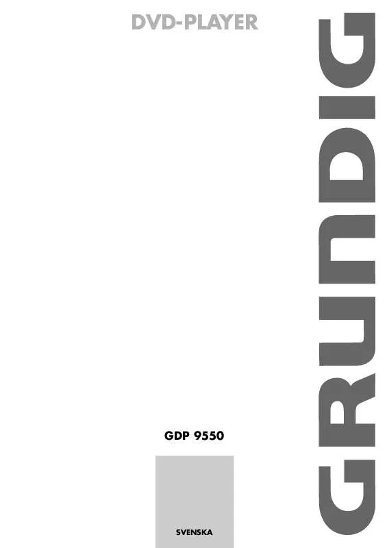 Mode d'emploi GRUNDIG GDP 9550