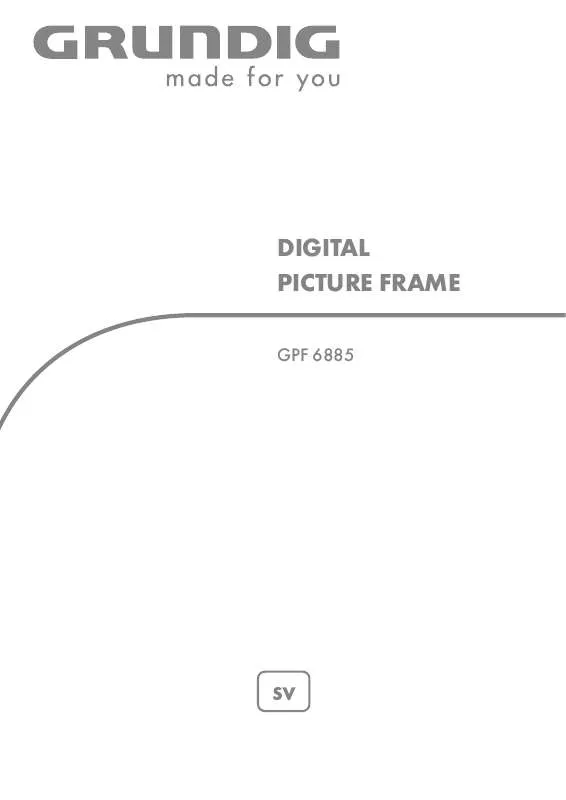 Mode d'emploi GRUNDIG GPF 6885