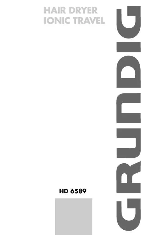 Mode d'emploi GRUNDIG HD 6589