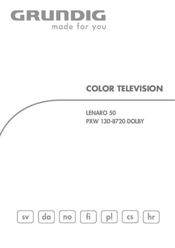 Mode d'emploi GRUNDIG LENARO 50 PXW 130-8720 DOLBY