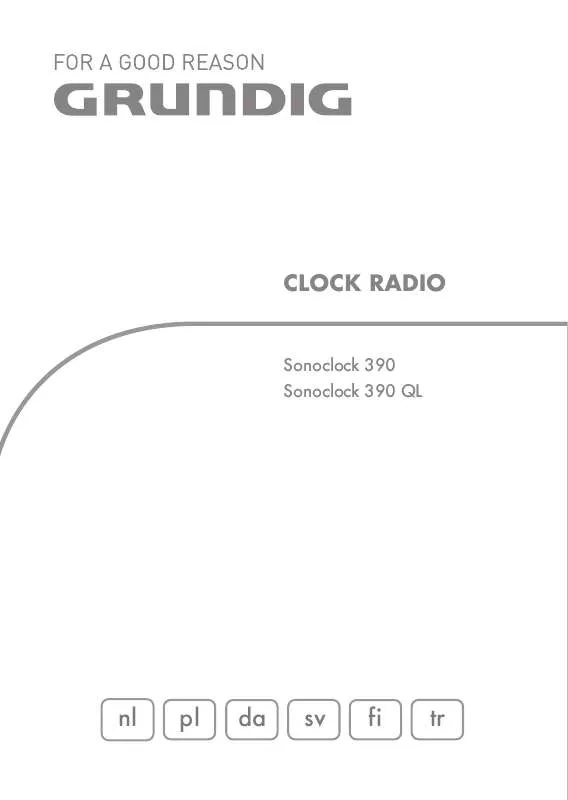 Mode d'emploi GRUNDIG SONOCLOCK 390