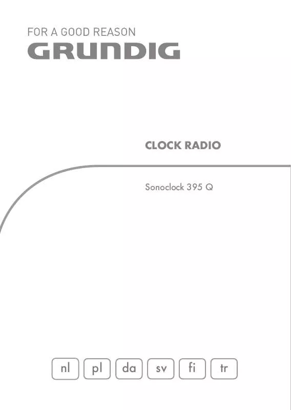 Mode d'emploi GRUNDIG SONOCLOCK 395 Q