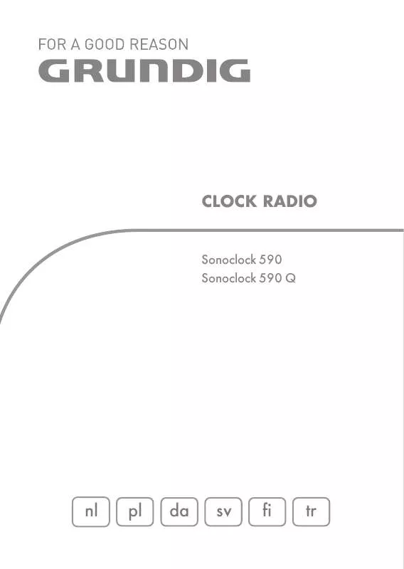 Mode d'emploi GRUNDIG SONOCLOCK 590 Q