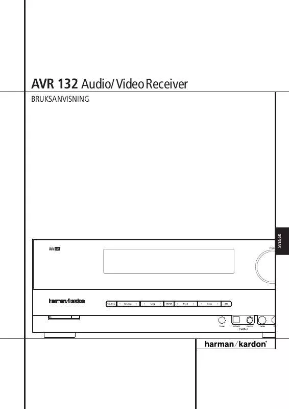 Mode d'emploi HARMAN KARDON AVR 132