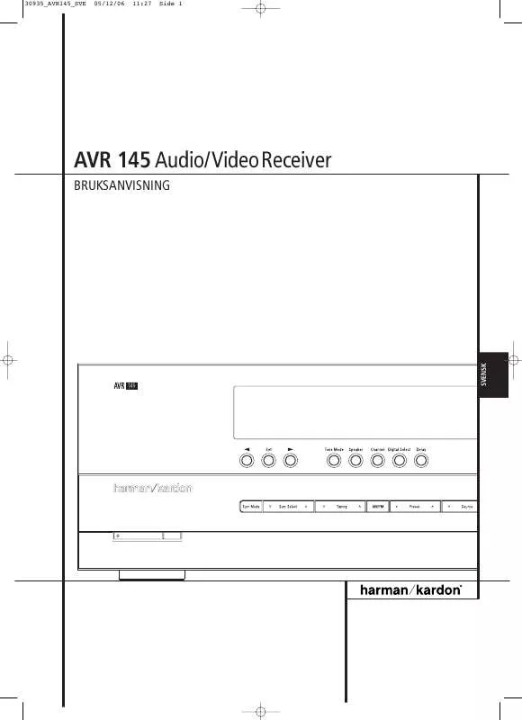 Mode d'emploi HARMAN KARDON AVR 145