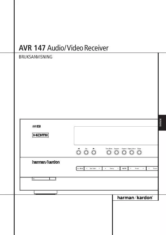 Mode d'emploi HARMAN KARDON AVR 147