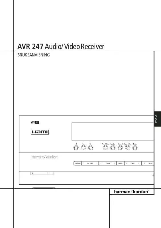 Mode d'emploi HARMAN KARDON AVR 247