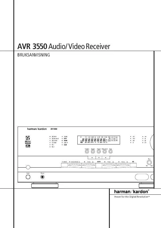 Mode d'emploi HARMAN KARDON AVR 3550