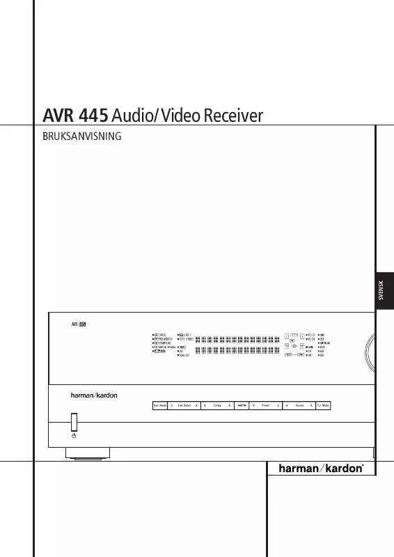 Mode d'emploi HARMAN KARDON AVR 445