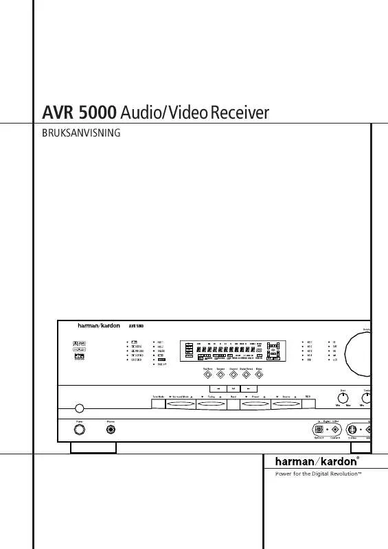 Mode d'emploi HARMAN KARDON AVR 5000