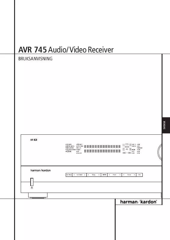 Mode d'emploi HARMAN KARDON AVR 745