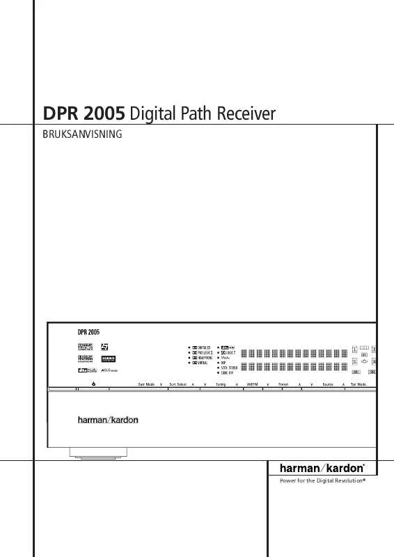 Mode d'emploi HARMAN KARDON DPR 2005