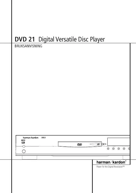 Mode d'emploi HARMAN KARDON DVD 21