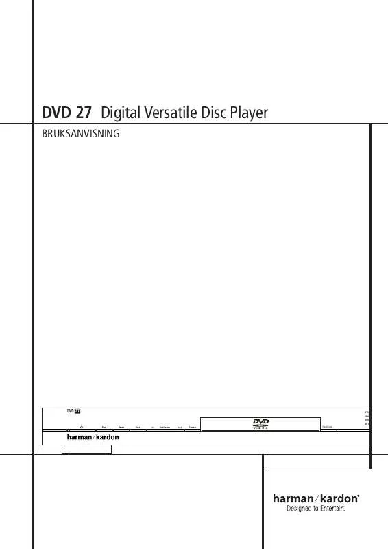 Mode d'emploi HARMAN KARDON DVD 27