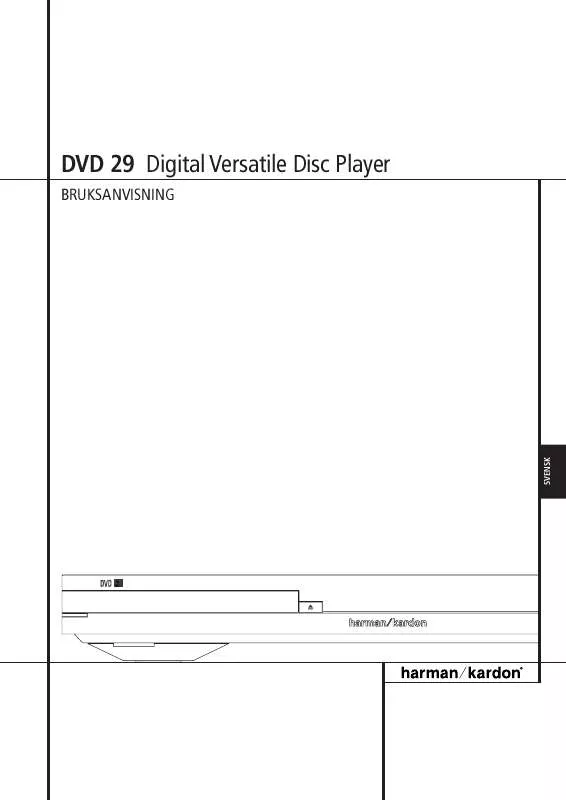 Mode d'emploi HARMAN KARDON DVD 29