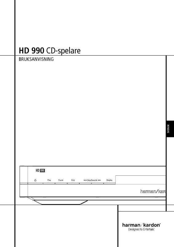 Mode d'emploi HARMAN KARDON HD 990