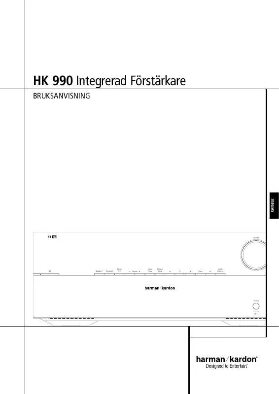 Mode d'emploi HARMAN KARDON HK 990