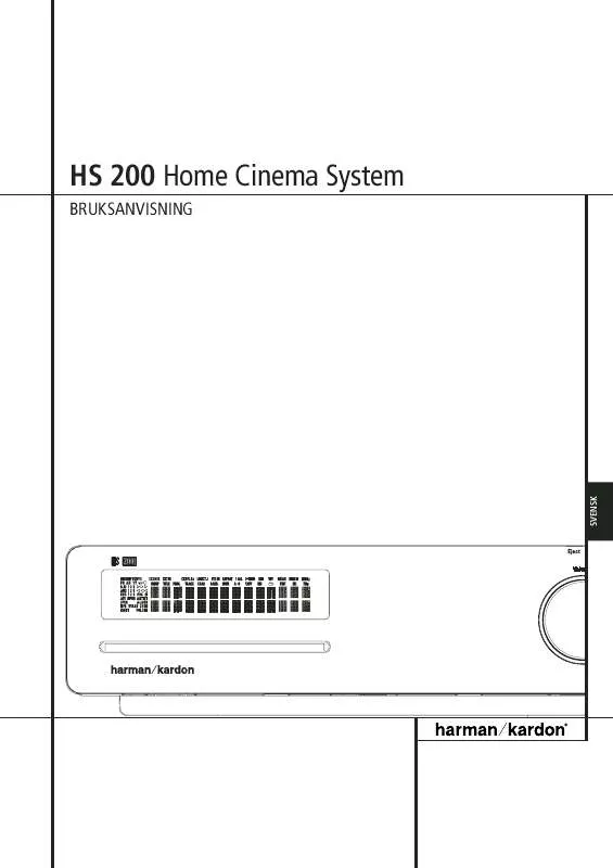 Mode d'emploi HARMAN KARDON HS 200