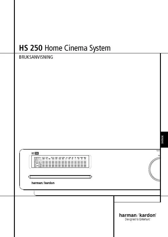 Mode d'emploi HARMAN KARDON HS 250