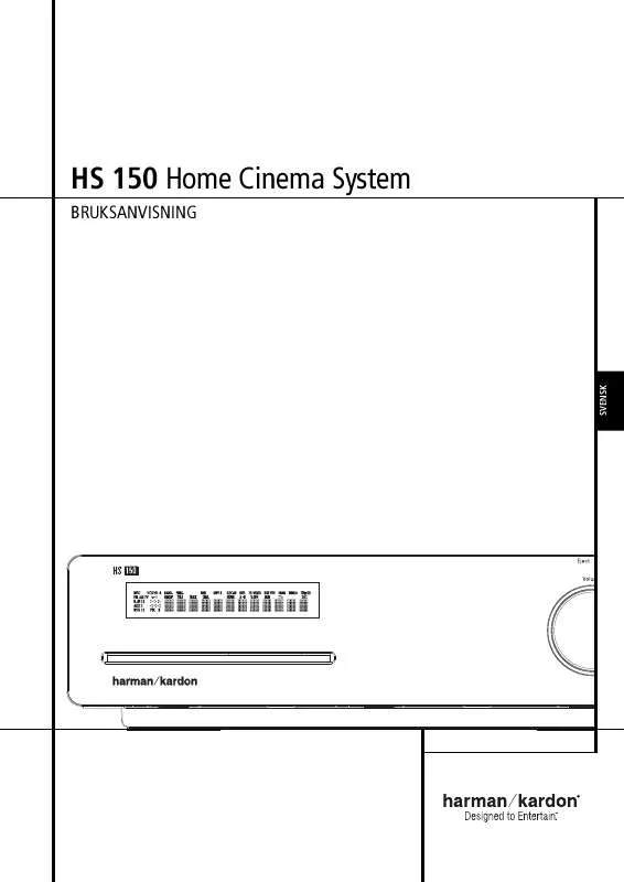 Mode d'emploi HARMAN KARDON HS 150