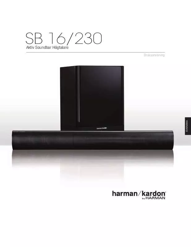 Mode d'emploi HARMAN KARDON SB 16