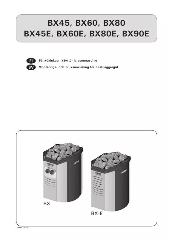 Mode d'emploi HARVIA BX45