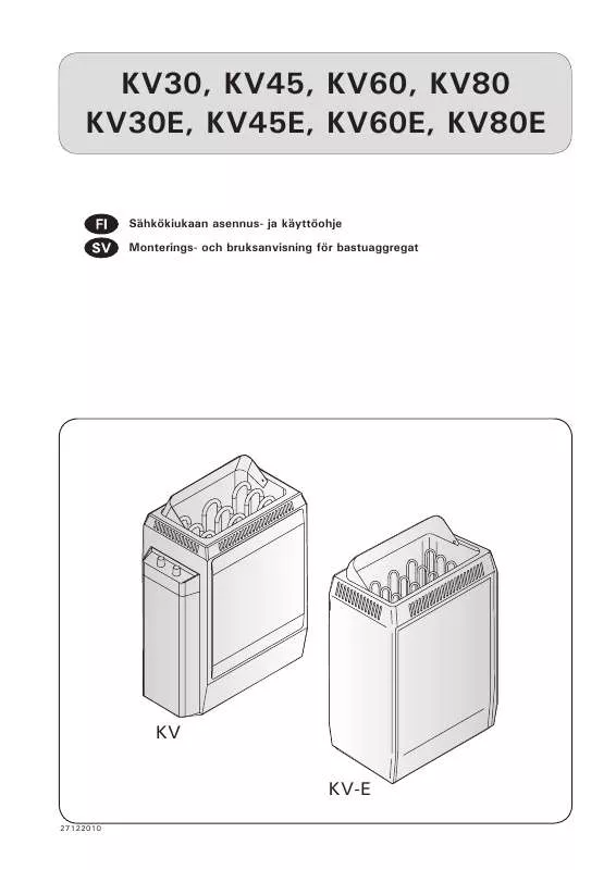 Mode d'emploi HARVIA KV60E