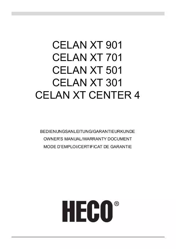 Mode d'emploi HECO CELAN 301