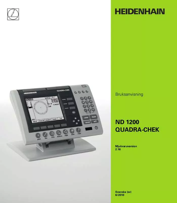 Mode d'emploi HEIDENHAIN ND 1200