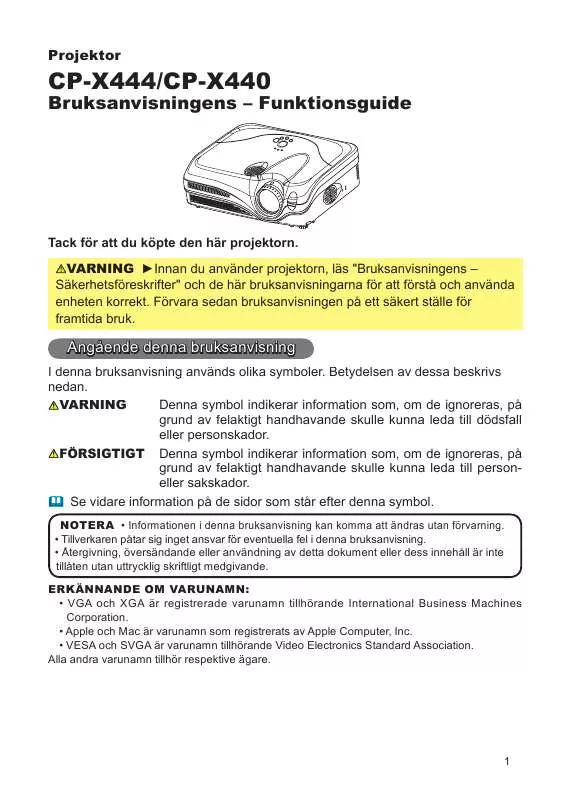 Mode d'emploi HITACHI CP-X440W