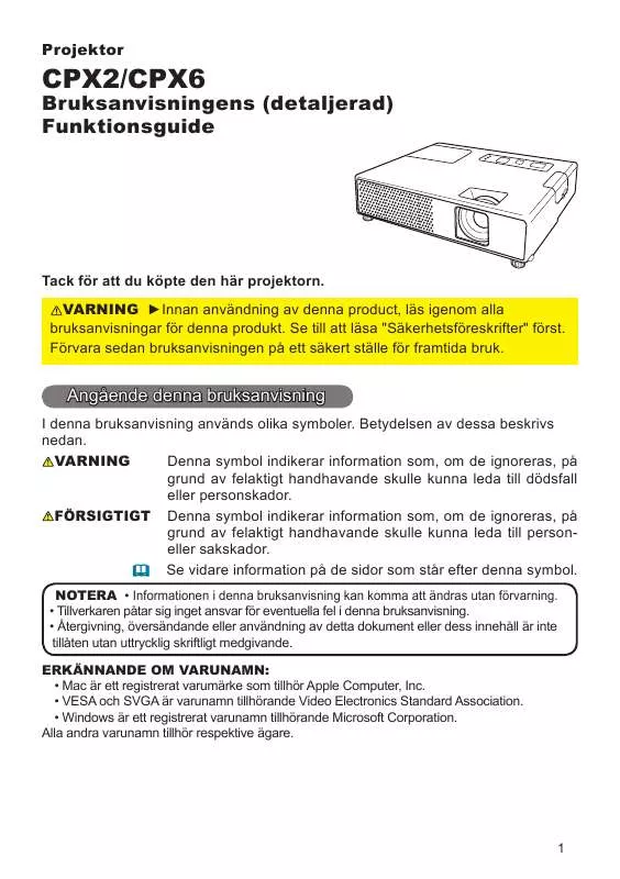 Mode d'emploi HITACHI CPX2WF