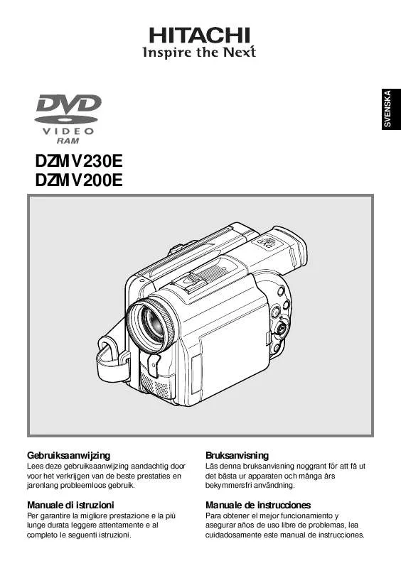 Mode d'emploi HITACHI DZMV200E