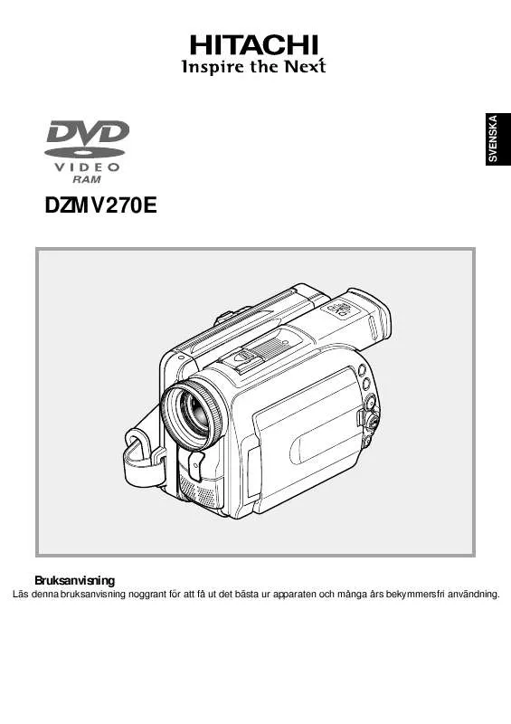 Mode d'emploi HITACHI DZMV270E