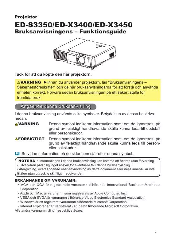 Mode d'emploi HITACHI ED-S3350