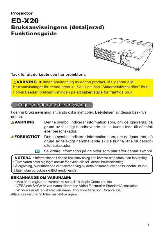 Mode d'emploi HITACHI ED-X20EF