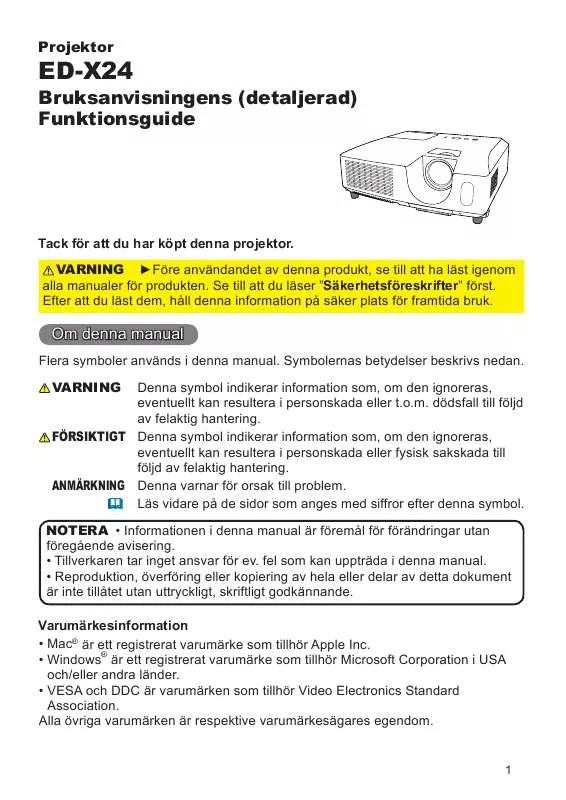 Mode d'emploi HITACHI ED-X24