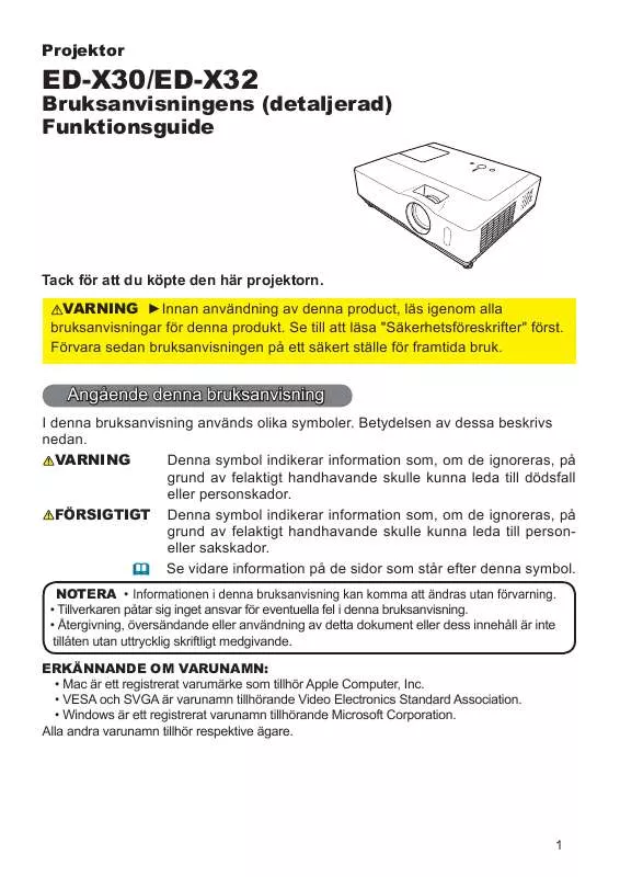 Mode d'emploi HITACHI ED-X30EP