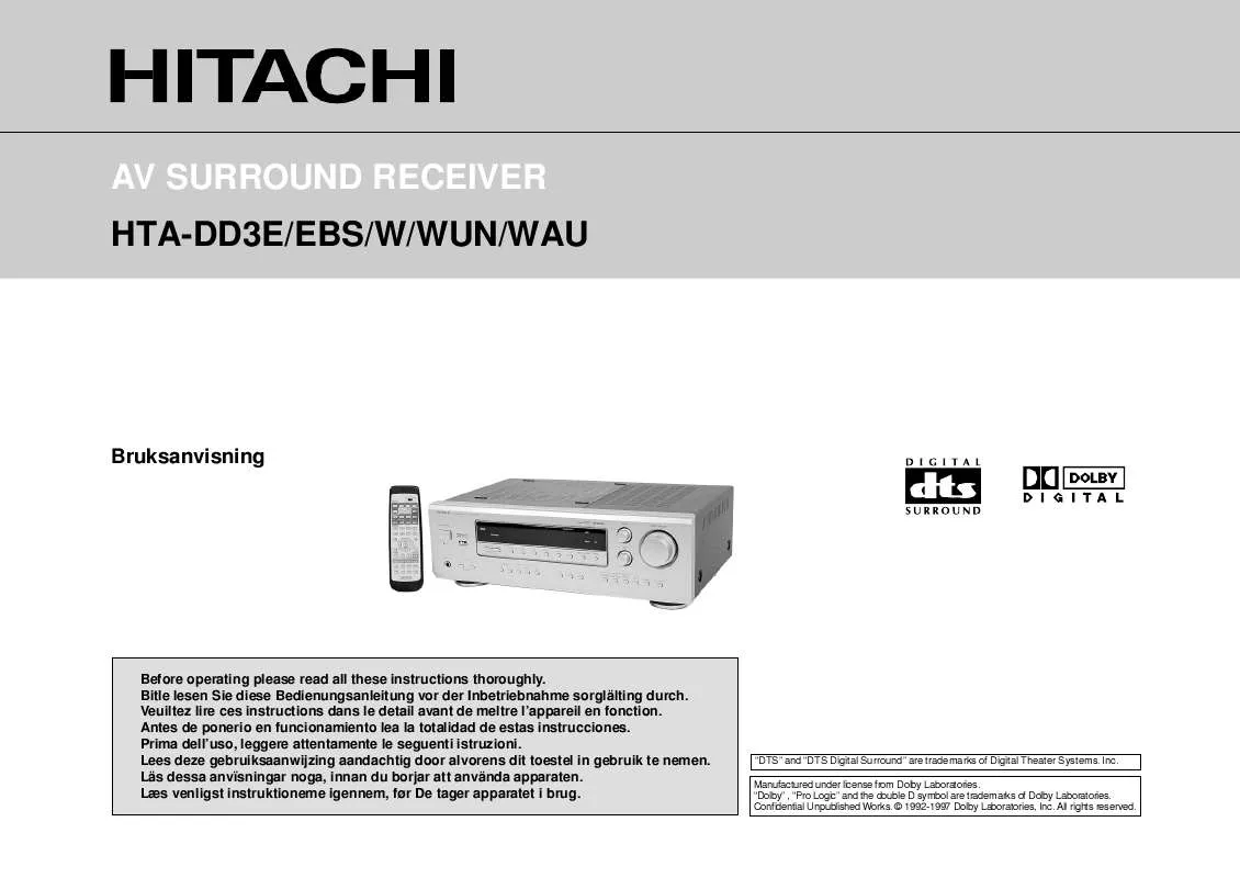 Mode d'emploi HITACHI HTADD3EBS