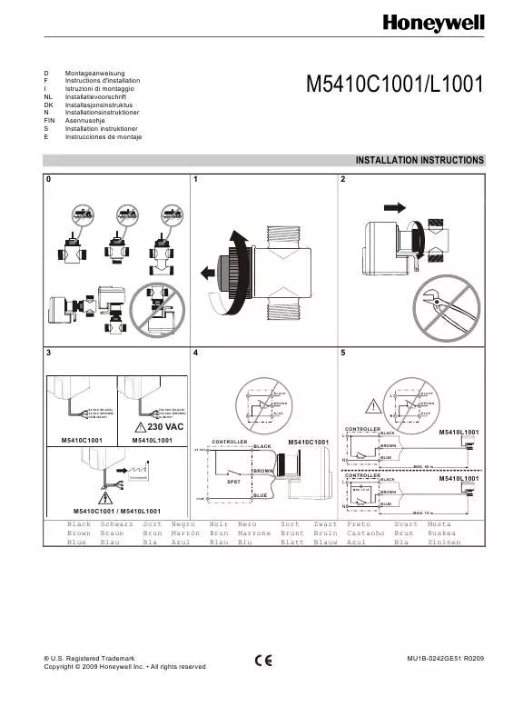 Mode d'emploi HONEYWELL M5410C1001