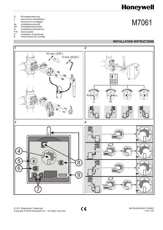 Mode d'emploi HONEYWELL M7061