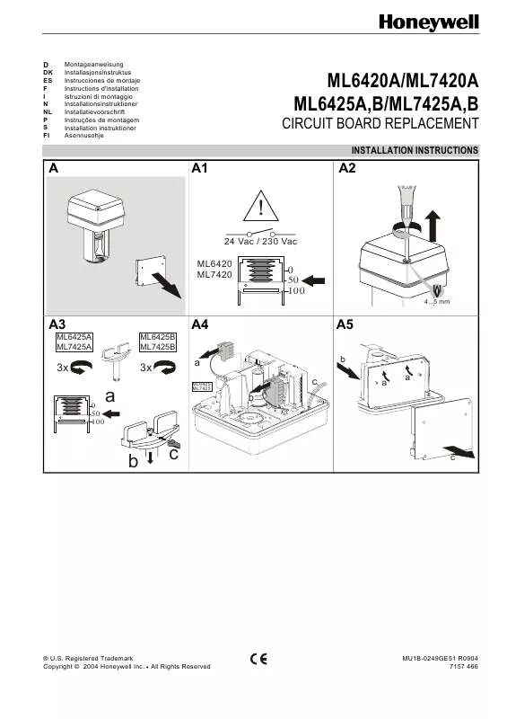 Mode d'emploi HONEYWELL ML6420A