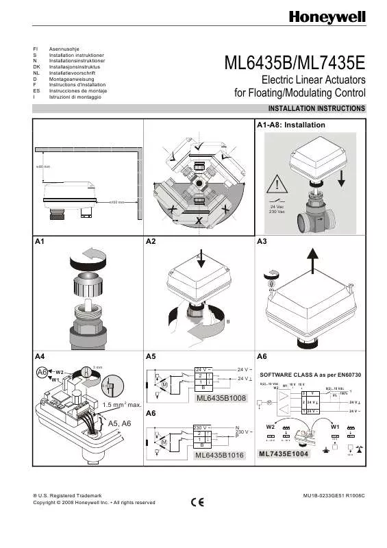 Mode d'emploi HONEYWELL ML6435B