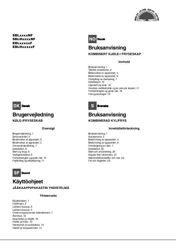 Mode d'emploi HOTPOINT EBL 18221 F