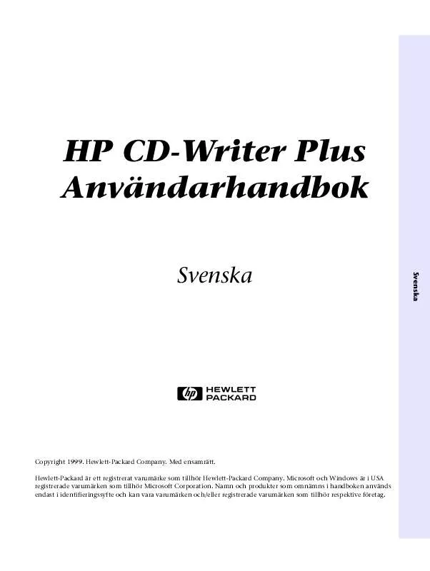 Mode d'emploi HP CD-WRITER 9100