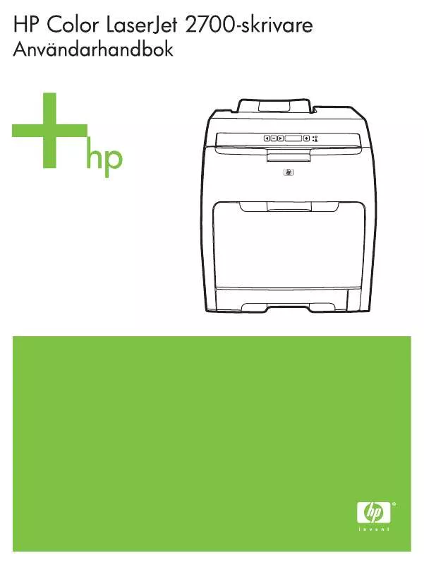 Mode d'emploi HP COLOR LASERJET 2700