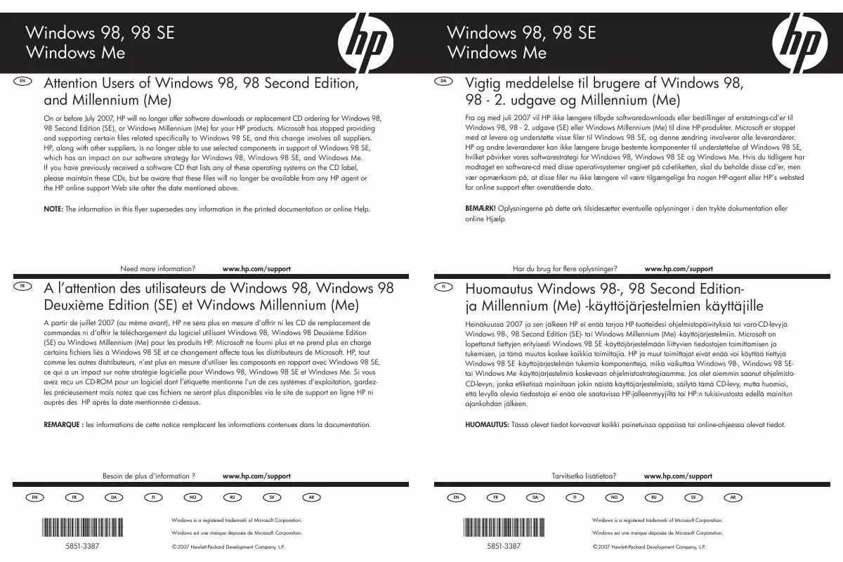 Mode d'emploi HP COLOR LASERJET 8500