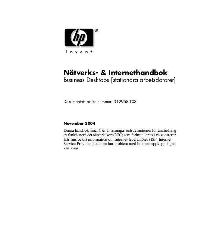 Mode d'emploi HP COMPAQ DX6120 MICROTOWER PC