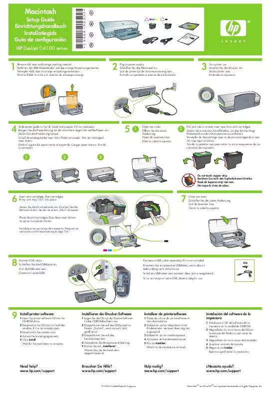 Mode d'emploi HP DESKJET D4100