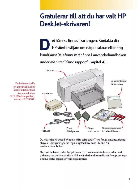 Mode d'emploi HP DESKJET 712C