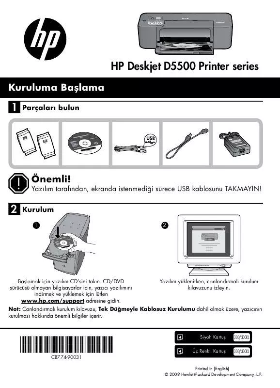 Mode d'emploi HP DESKJET D5560